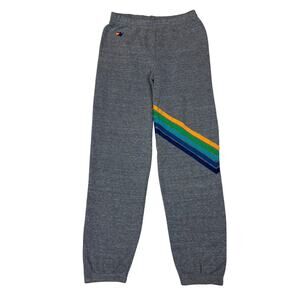 Aviator Nation Chevron Rainbow Joggers Sweatpants Youth 14 Retro Loungewear